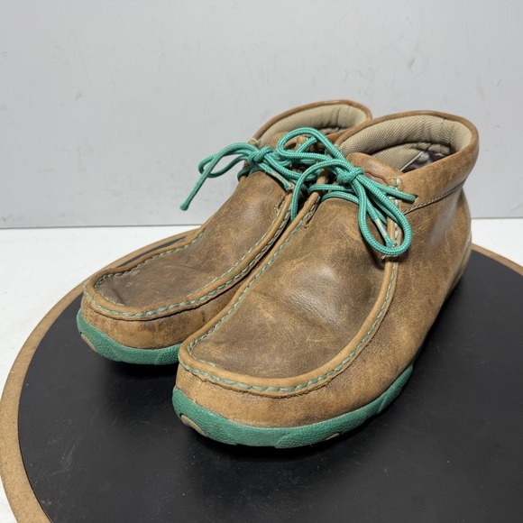 Twisted X Shoes Mens Size 10 Brown Leather Moc Toe Driving Comfort WDM0020